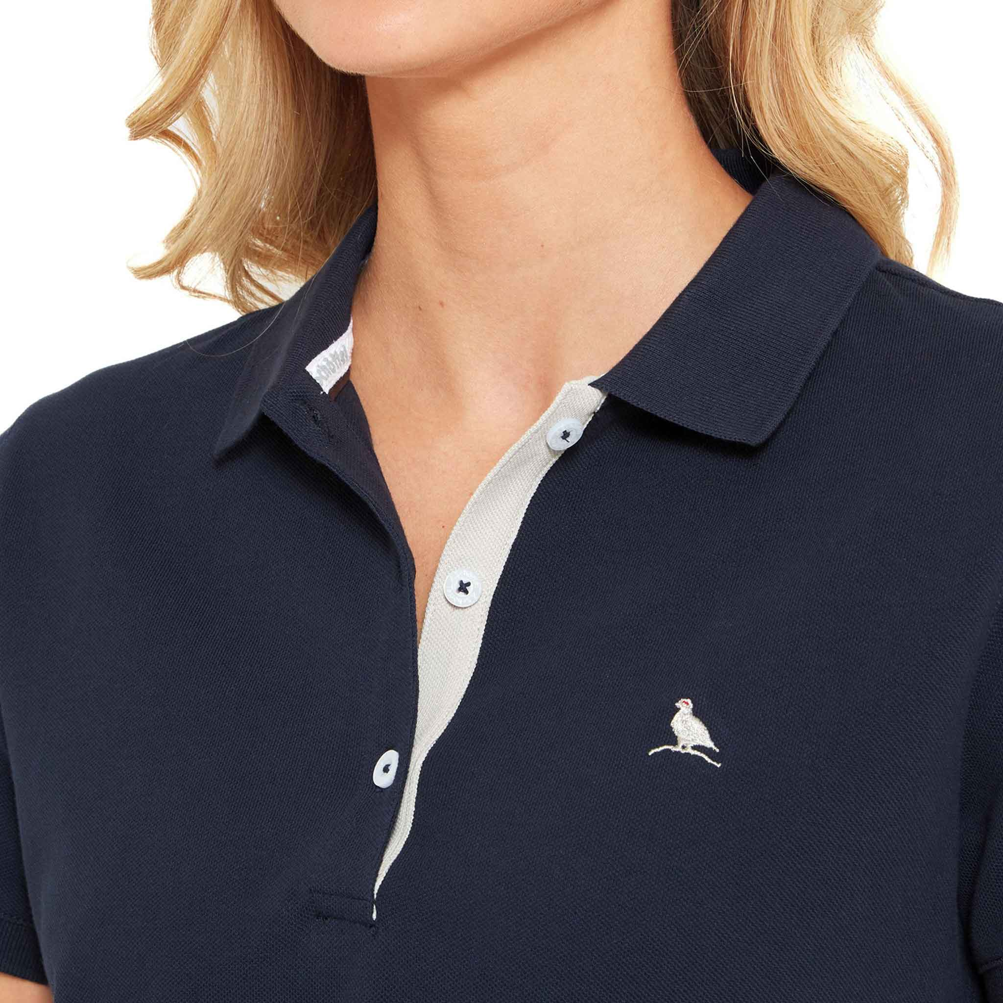 Barbour Dales Ladies Long Sleeve Tee Shirt Navy 1