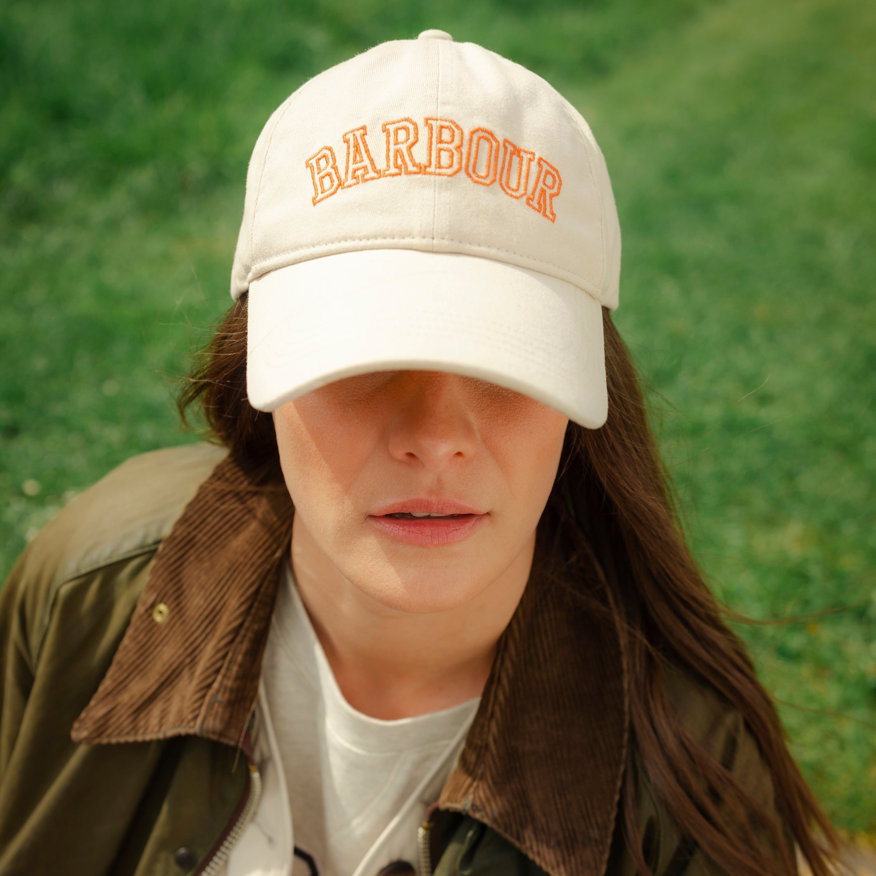 Barbour Emily Sports Cap Parchment-Apricot Crush