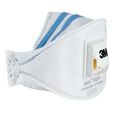 3M 9322+ Aura FFP2 Disposable Valved Sanding & Power Tool Respirator (2pk) 4