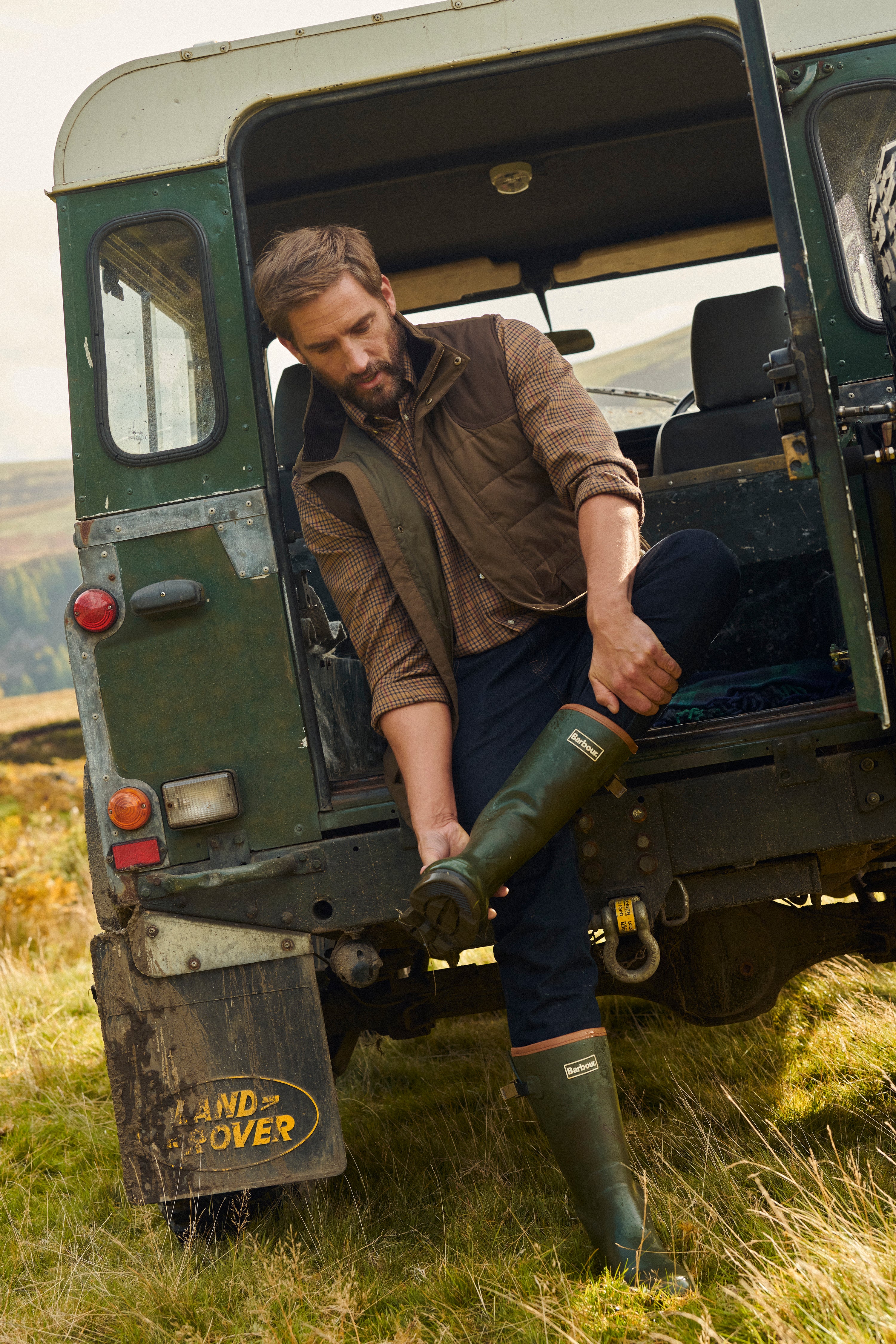 Barbour Tempest Men's Neoprene Wellington Boots Olive