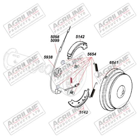 Agriline Brake Shoe Spring Kit 2