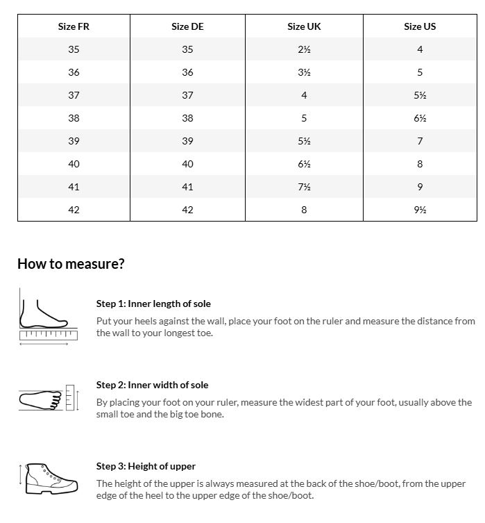 Aigle Women's Size Guide