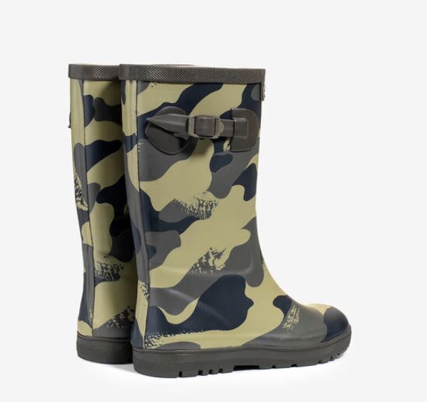 Aigle Woody Pop PT2 Children's Wellington Boots Camo-Kaki 3