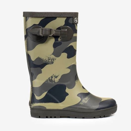 Aigle Woody Pop PT2 Children's Wellington Boots Camo-Kaki 4
