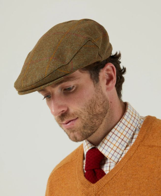 Alan Paine Combrook Mens Tweed Flat Cap Hawthorn 2