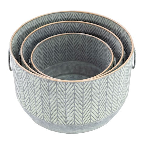 Ascalon Chevron Planters set of 3 2487 3