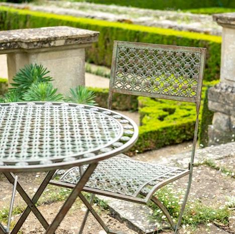 Ascalon Marlborough 3pc Bistro Set Antique Blue Rust 2