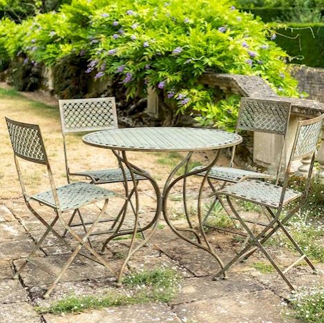 Ascalon Marlborough 5pc Bistro Set Antique Blue Rust 2