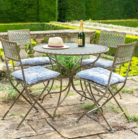 Ascalon Marlborough 5pc Bistro Set Antique Blue Rust 3