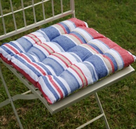 Ascalon Square Seat Cushion Pad Mixed Stripe 2