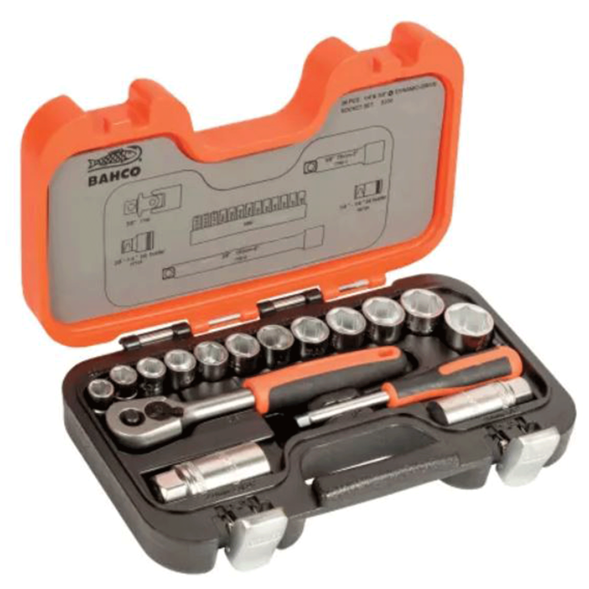 Bahco 3/8'' inch Drive Socket Set 34 Piece
