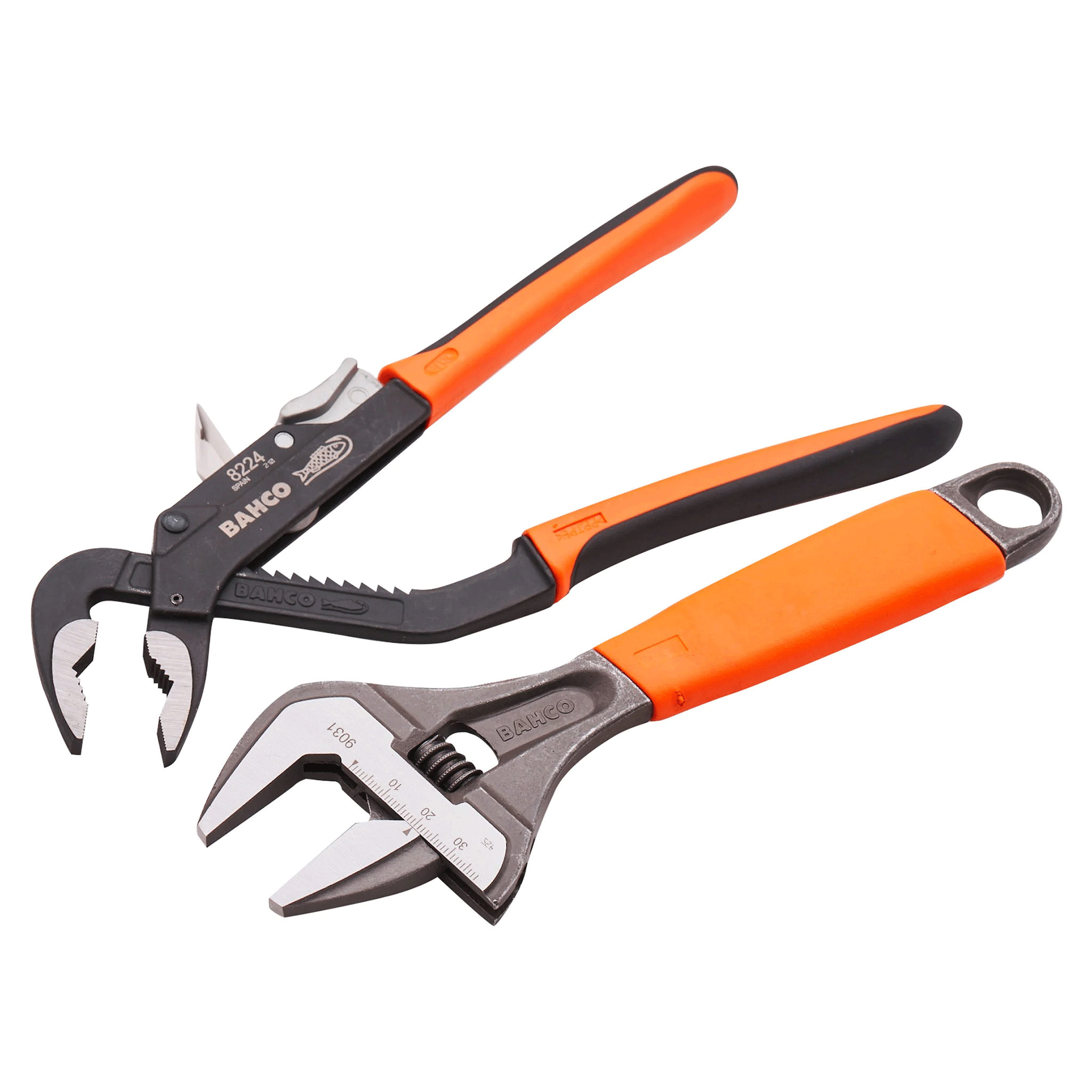 Bahco ERGO Plumber's Set Adjustable Wrench and Slip Joint Pliers Set