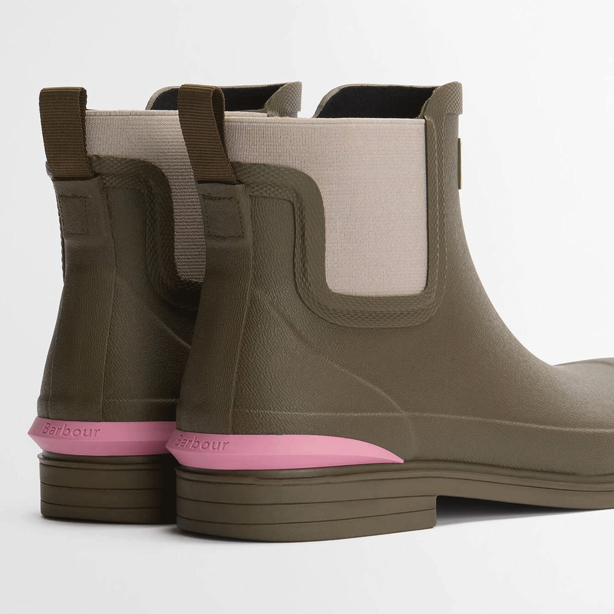 Barbour Abbeyfield Packable Ankle Wellington Boots Olive