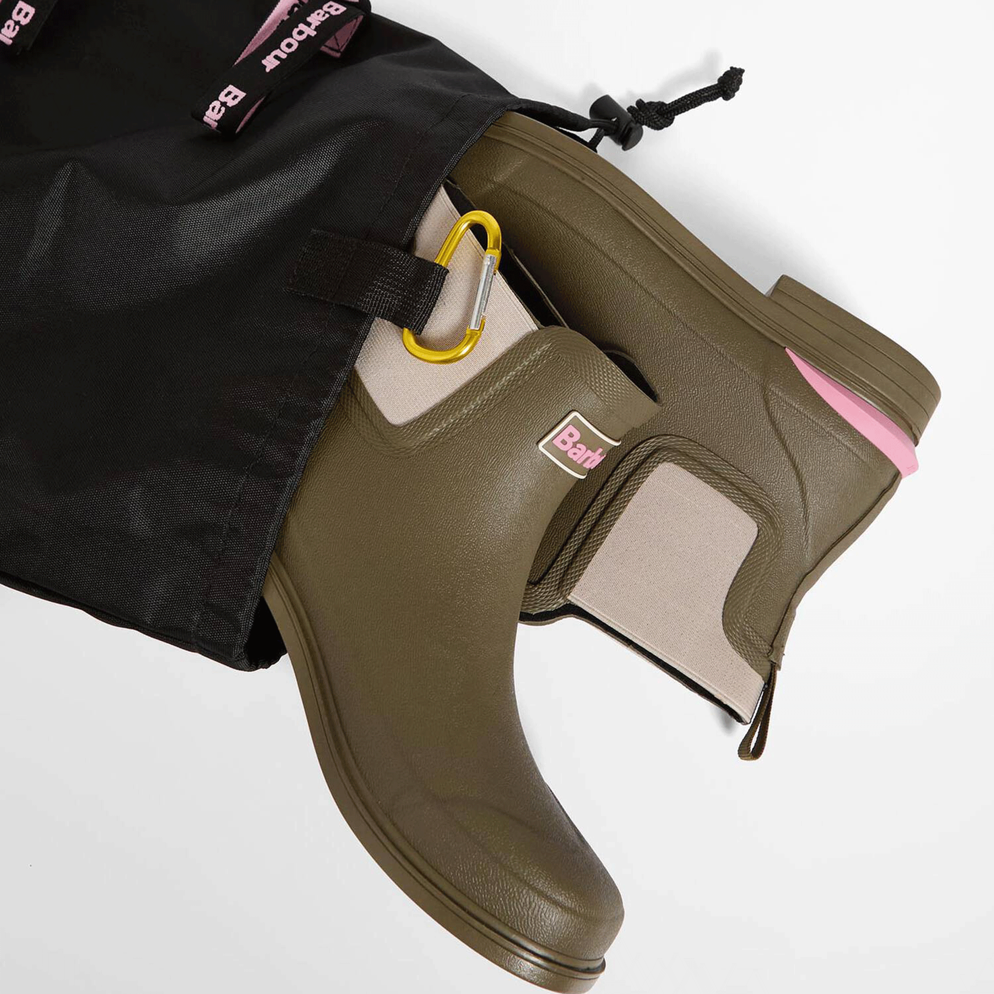 Barbour Abbeyfield Packable Ankle Wellington Boots Olive