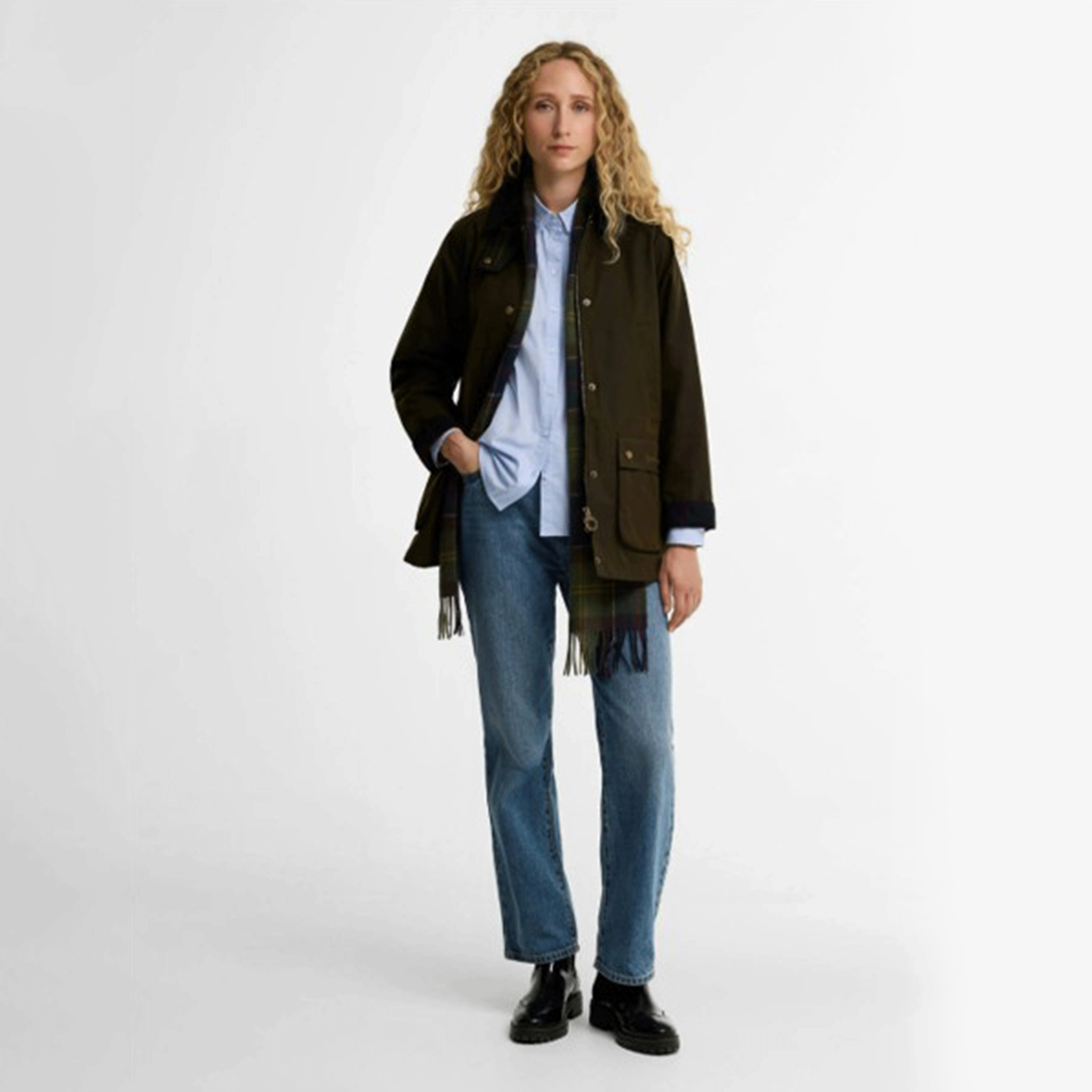 Barbour Acorn Waxed Jacket Olive