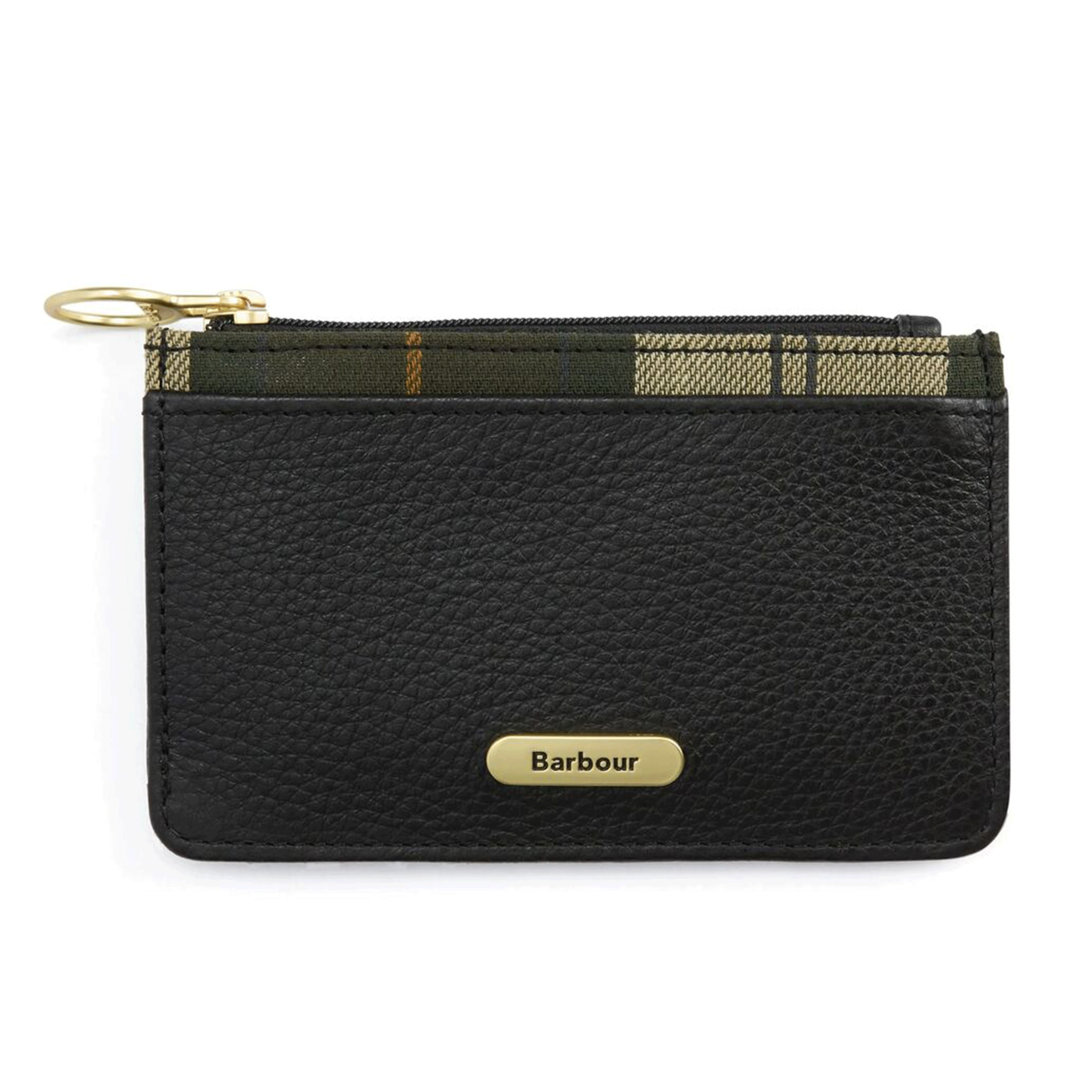 Barbour Alder Leather Card Holder Black-Ancient