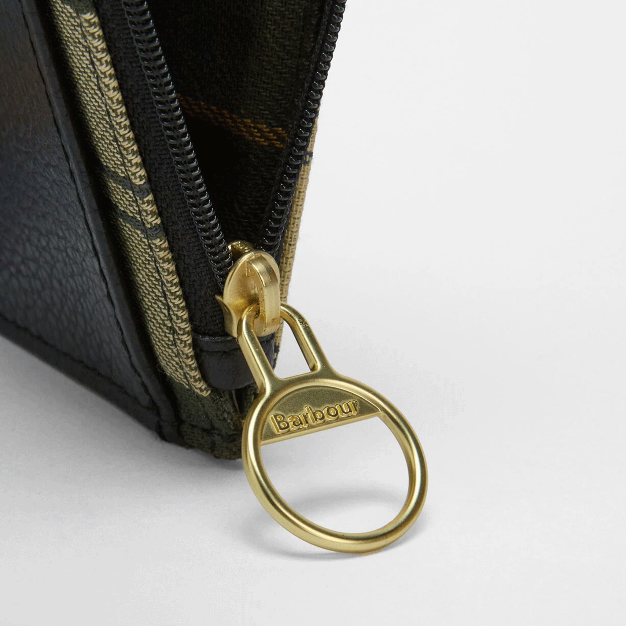 Barbour Alder Leather Card Holder Black-Ancient