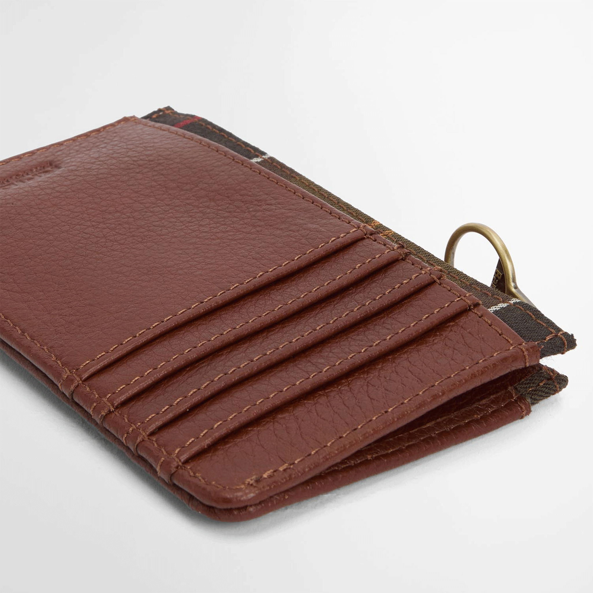 Barbour Alder Leather Card Holder Brown-Classic