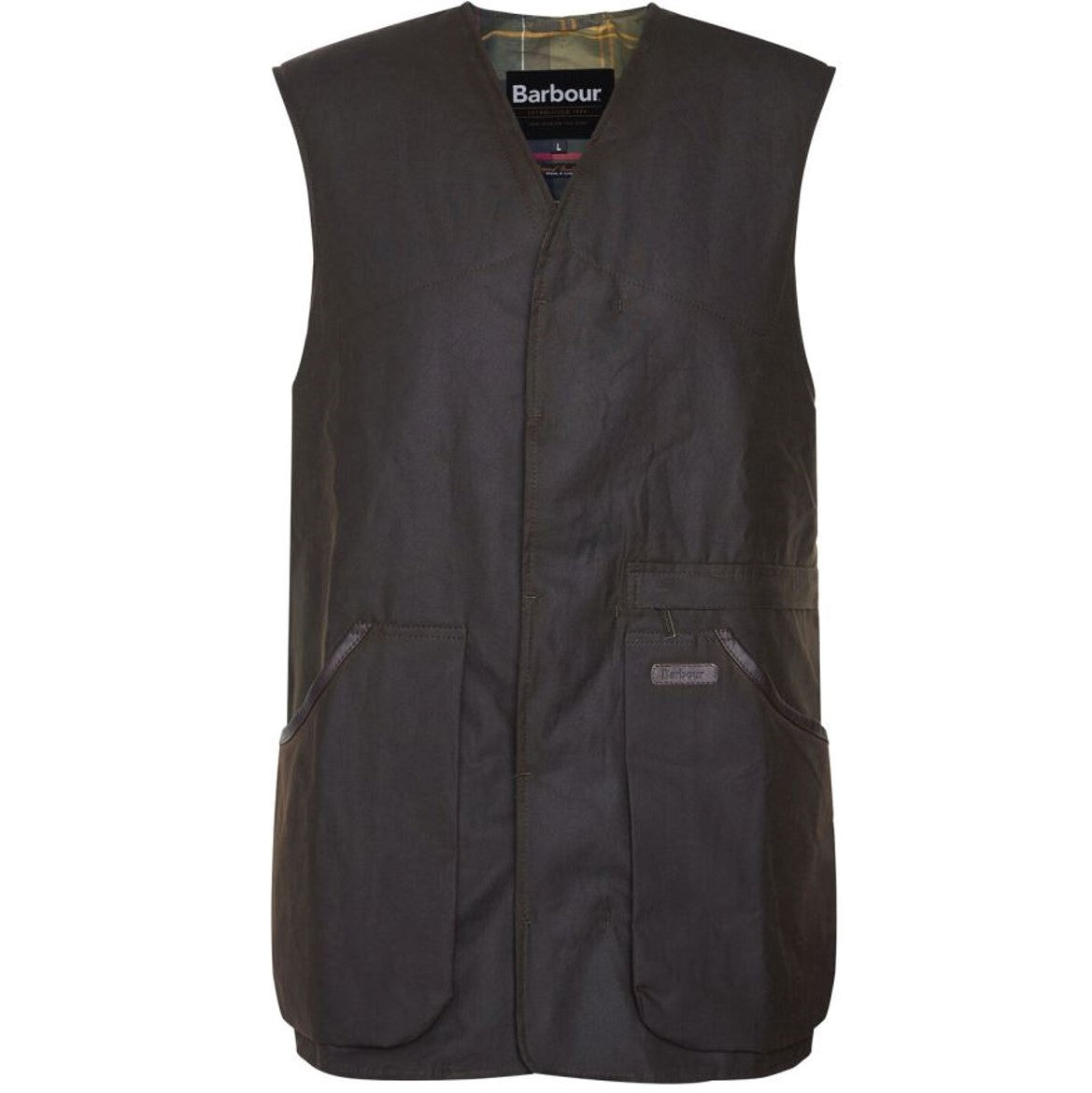 Barbour Alwinton Waxed Gilet Olive 1