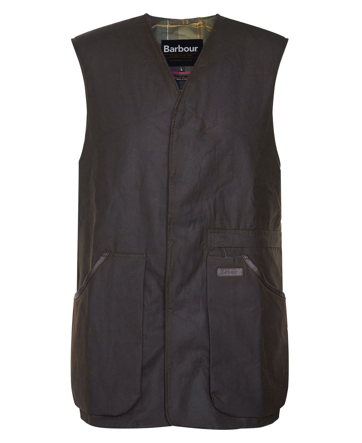 Barbour Alwinton Waxed Gilet Olive 5