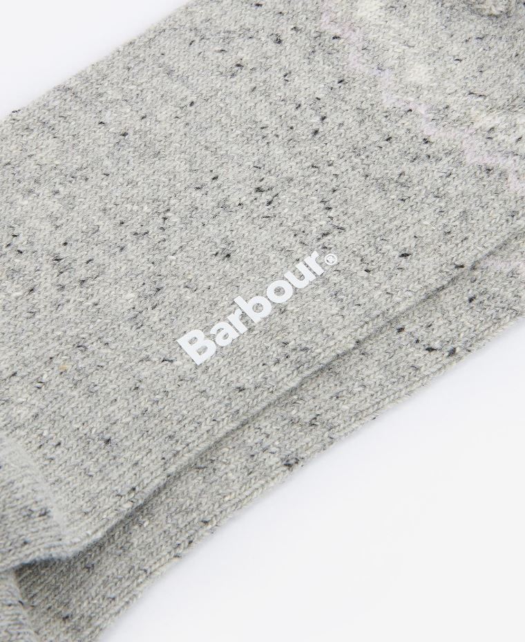 Barbour Anaise Ladies Fair Isle Socks Light Grey-Cabernet 3