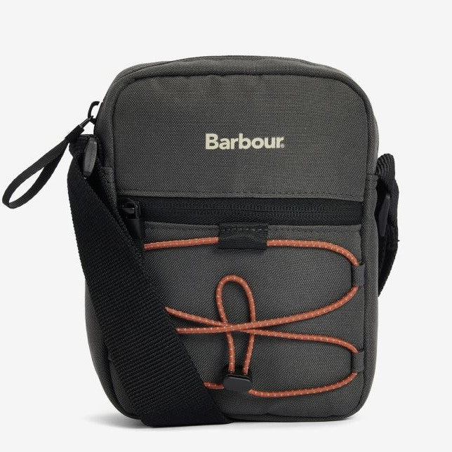 Barbour Arwin Canvas Cross Body Bag Charcoal-Ginger 2