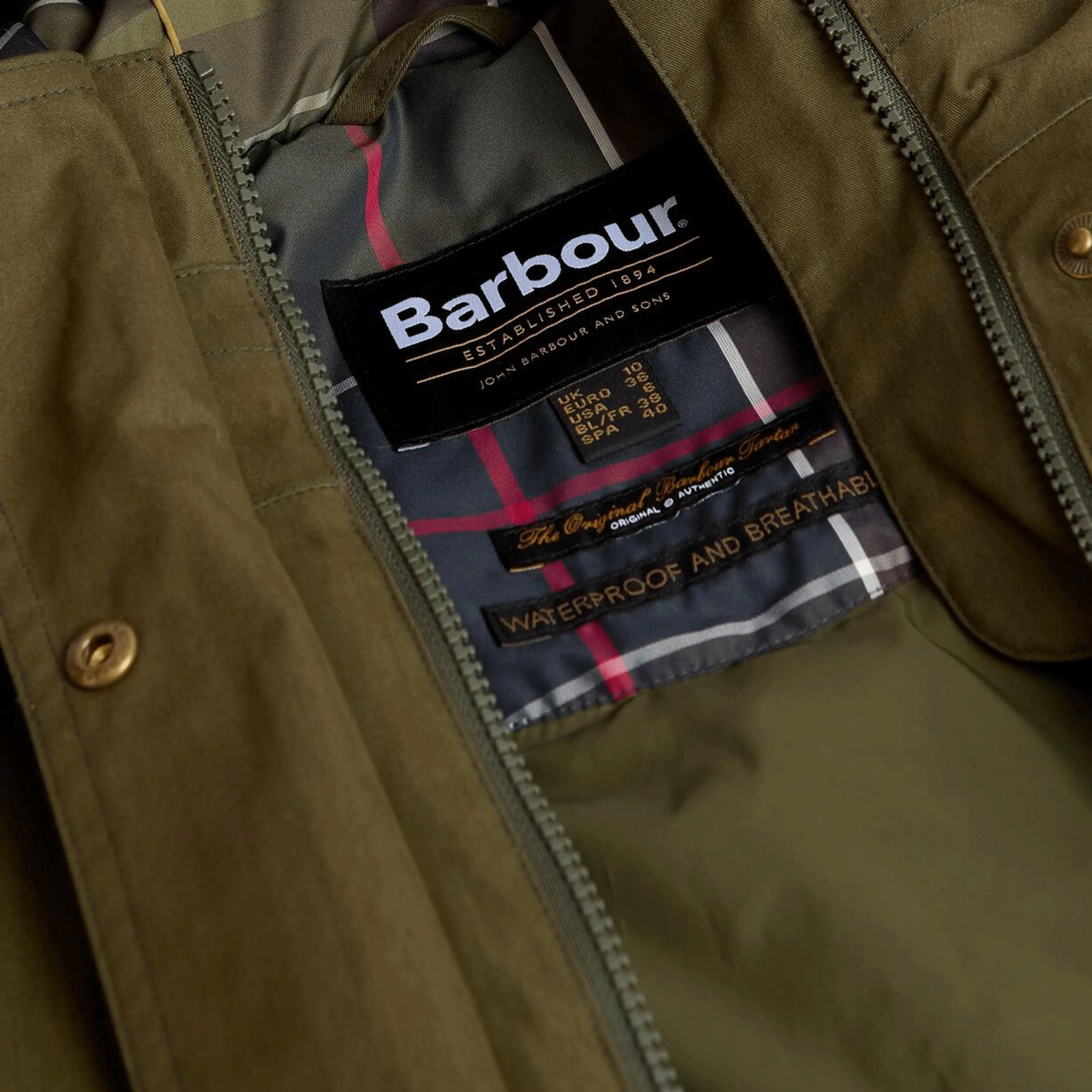 Barbour Bamburgh Waterproof Jacket Olive Classic