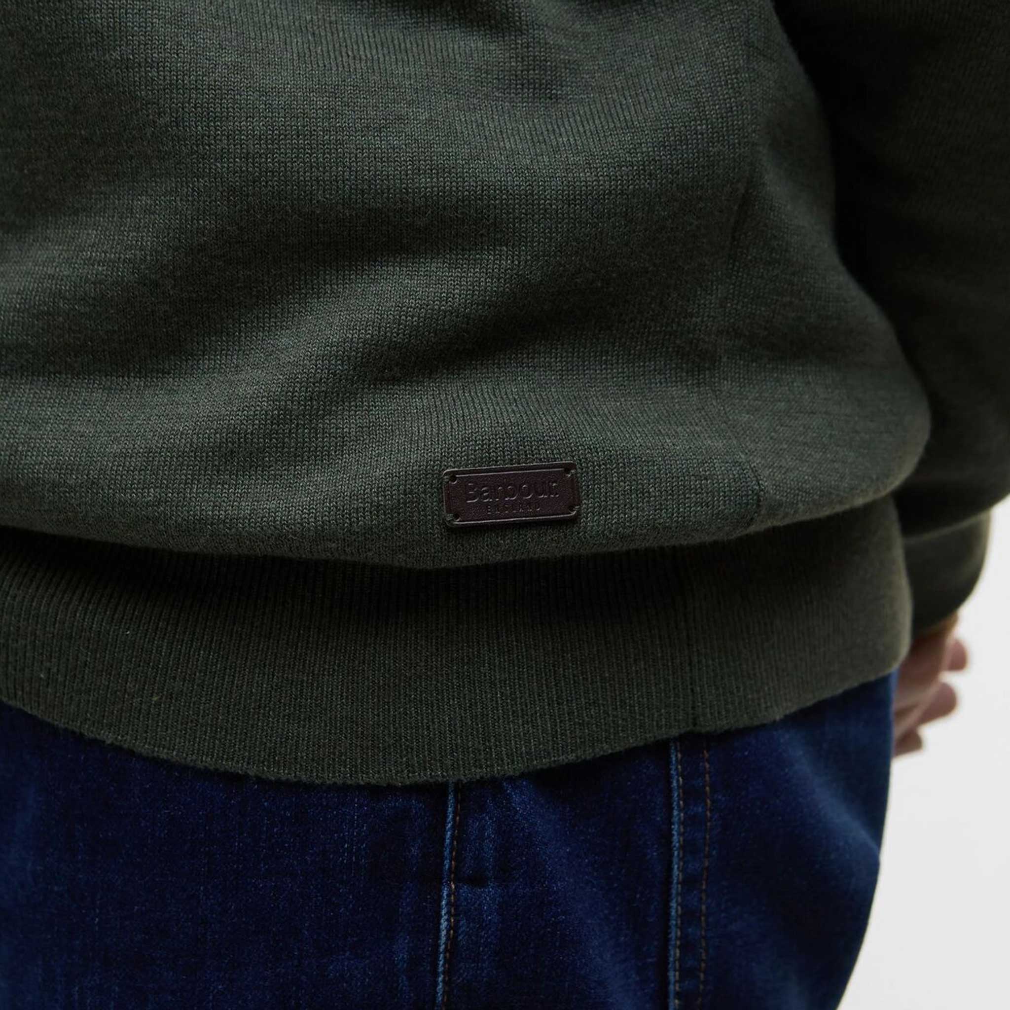 Barbour-Bayfield-Men's-Half-Zip-Jumper-Mid-Olive-3