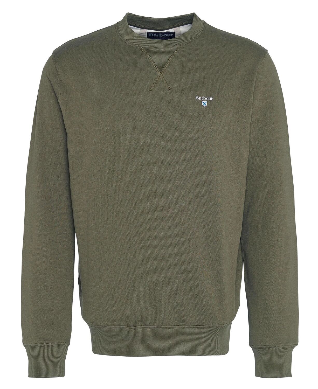 Barbour Beckhill Crew Neck Sweatshirt Mid Olive 2
