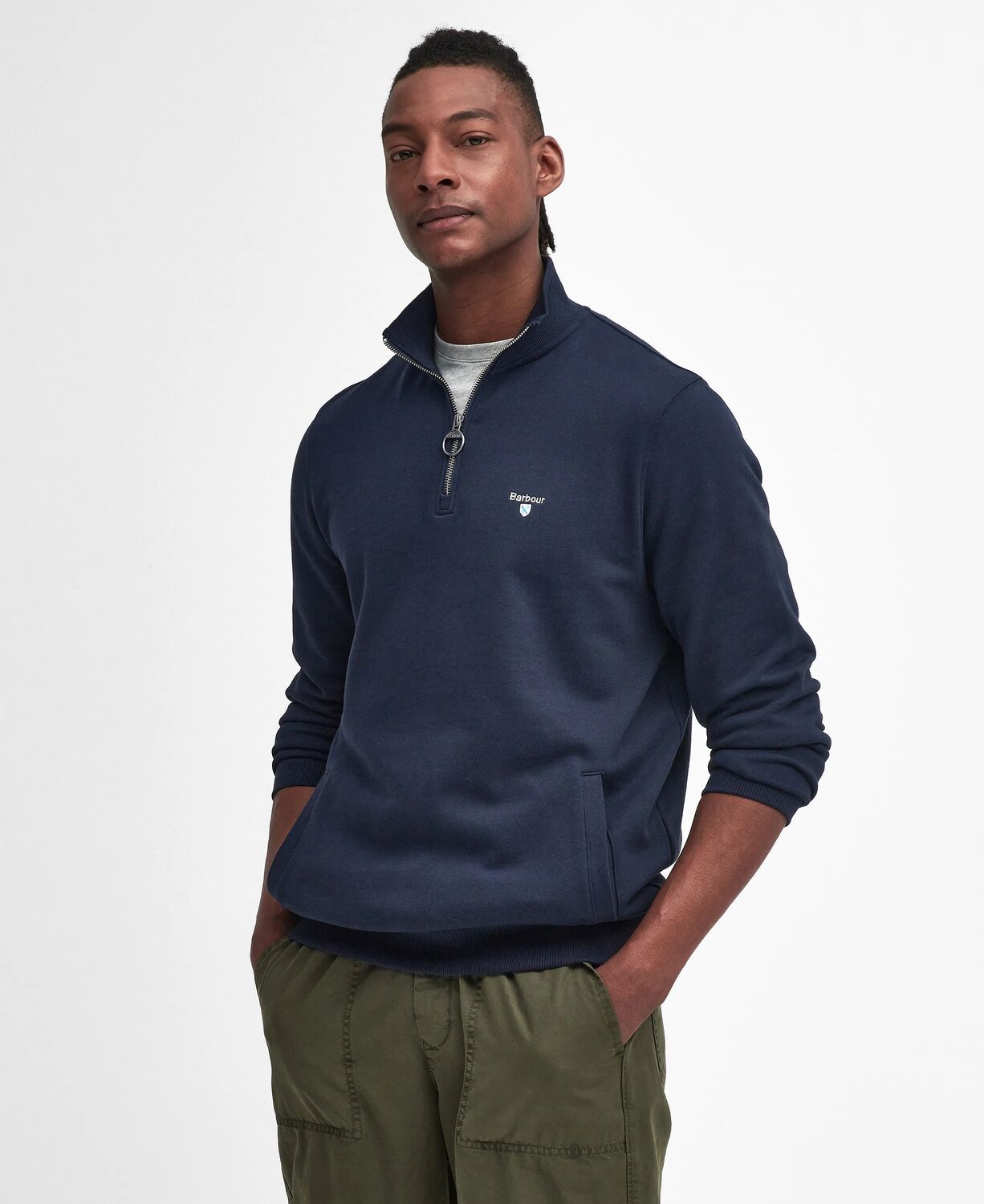 Barbour Beckhill Half Zip Sweatshirt Classic Navy 6