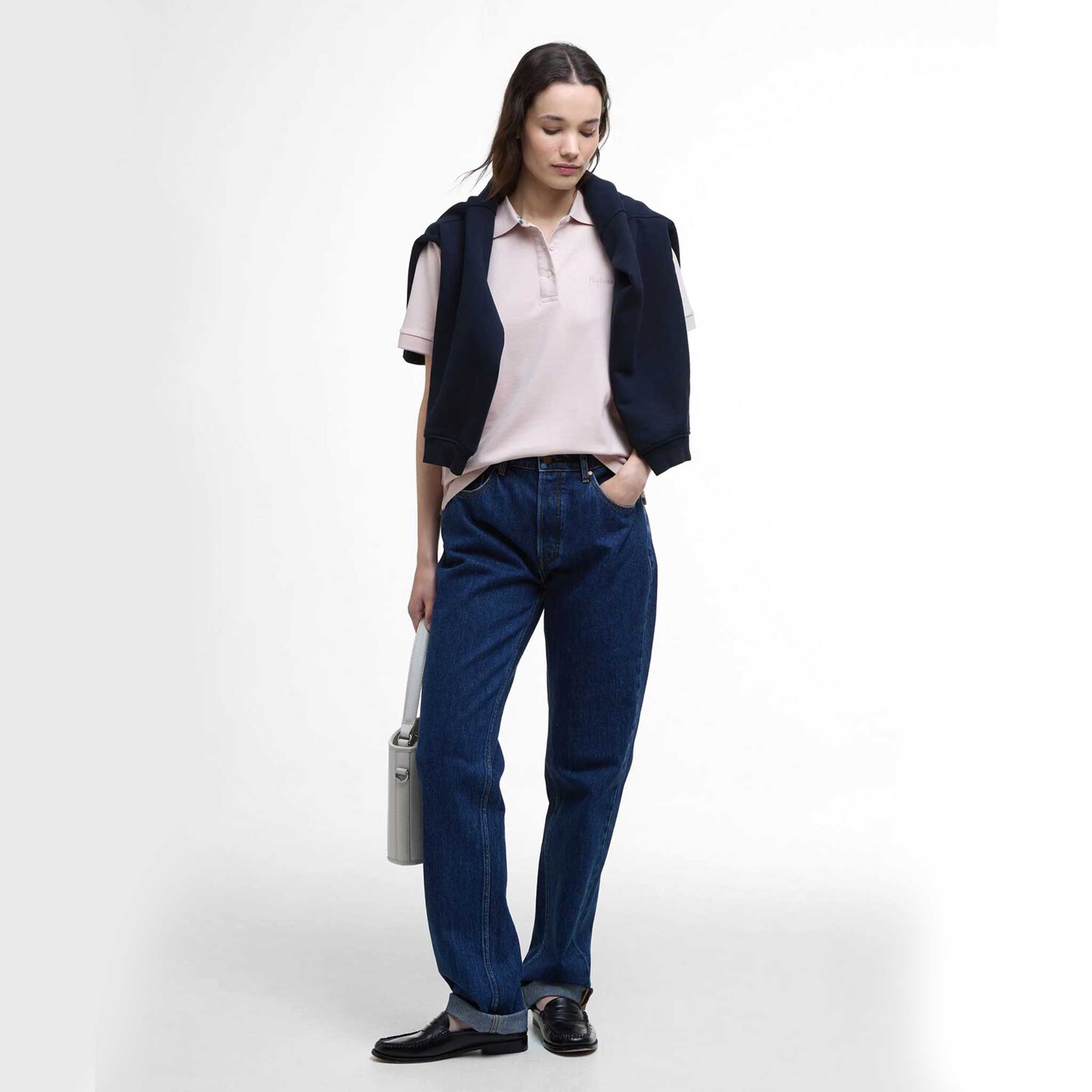 Barbour-Bowford-Ladies-Polo-Shirt-Primrose-Pink-1