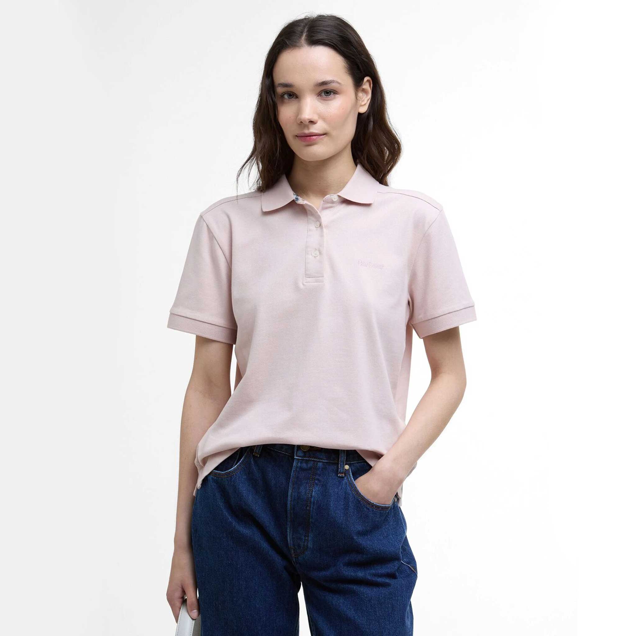 Barbour-Bowford-Ladies-Polo-Shirt-Primrose-Pink-4