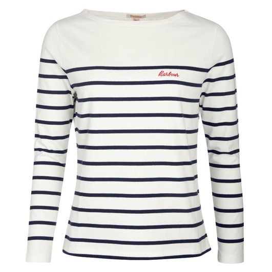 Barbour Bradley Stripe Long Sleeve Top Cloud-Navy 1