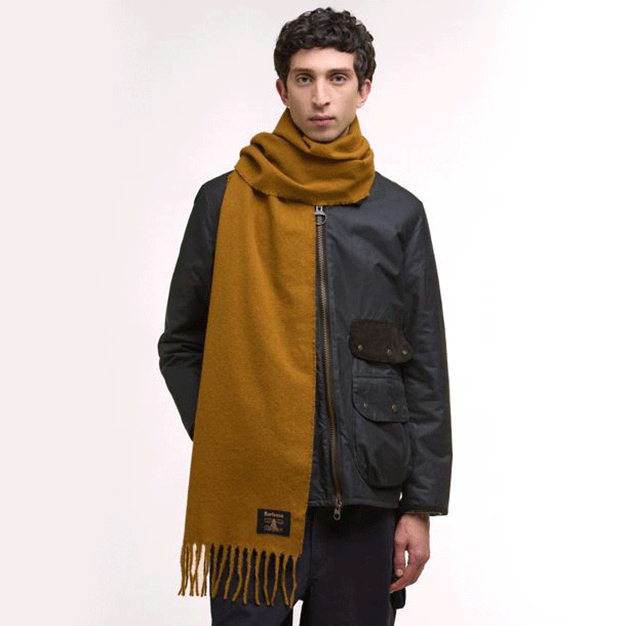 Barbour Brandy Boucle Scarf Bronze Brown