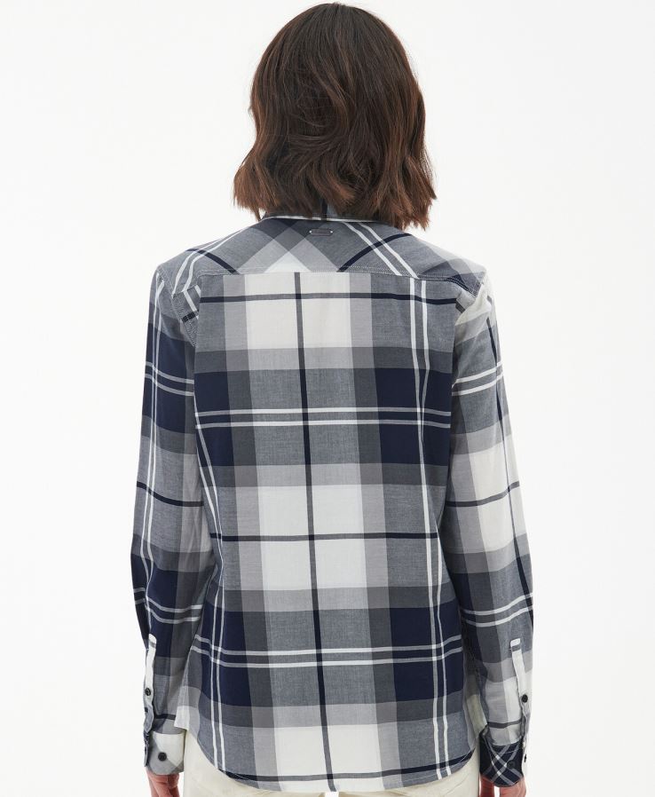 Barbour Bredon Ladies Check Shirt Navy-Tartan 2