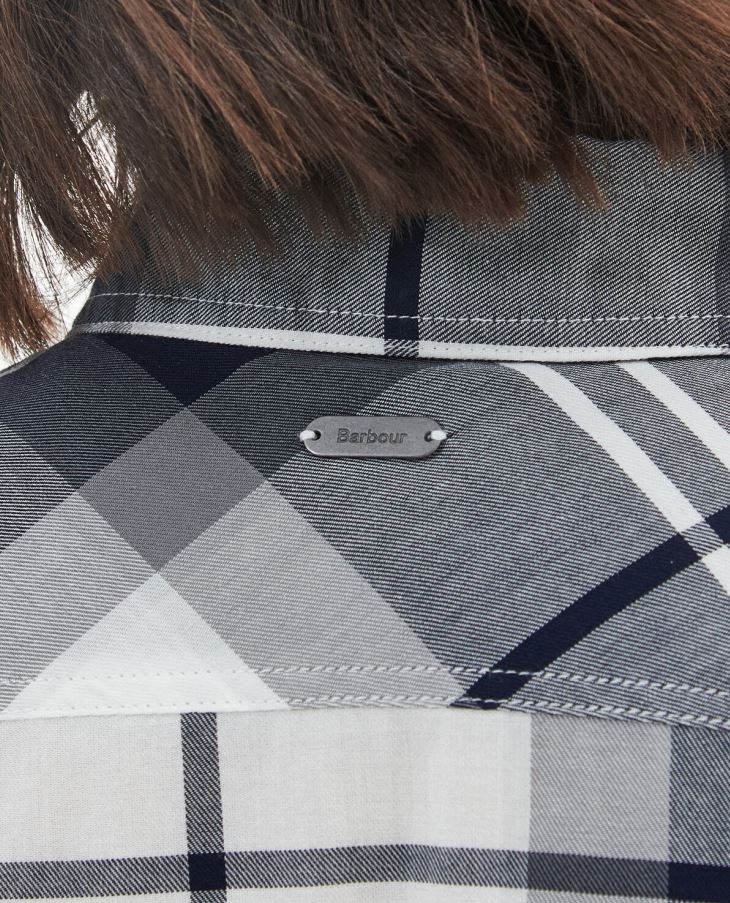 Barbour Bredon Ladies Check Shirt Navy-Tartan 3
