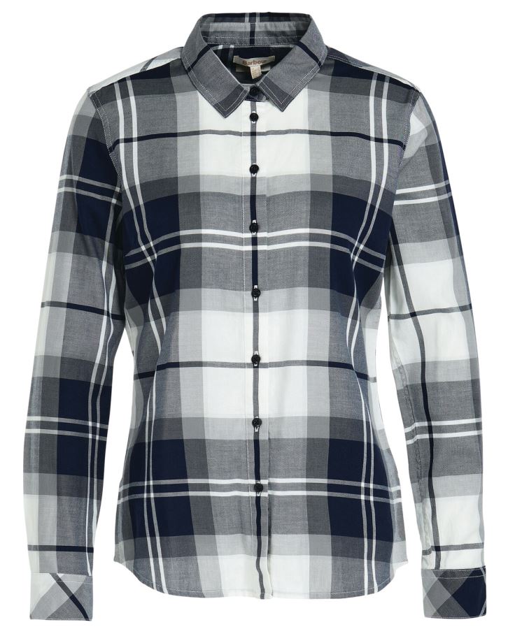Barbour Bredon Ladies Check Shirt Navy-Tartan 4