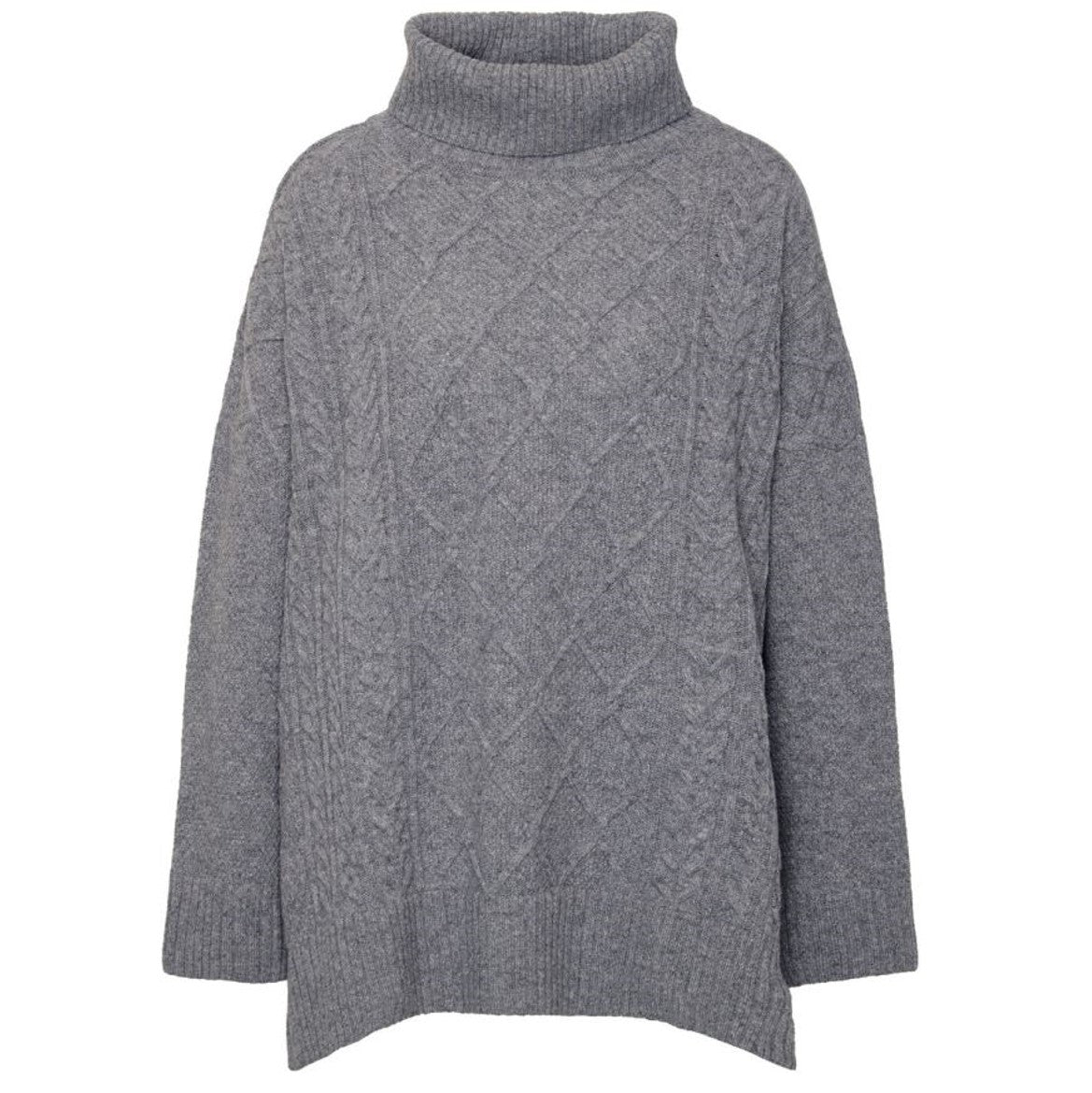 Barbour Burne Cape Knit Jumper Grey Marl 1