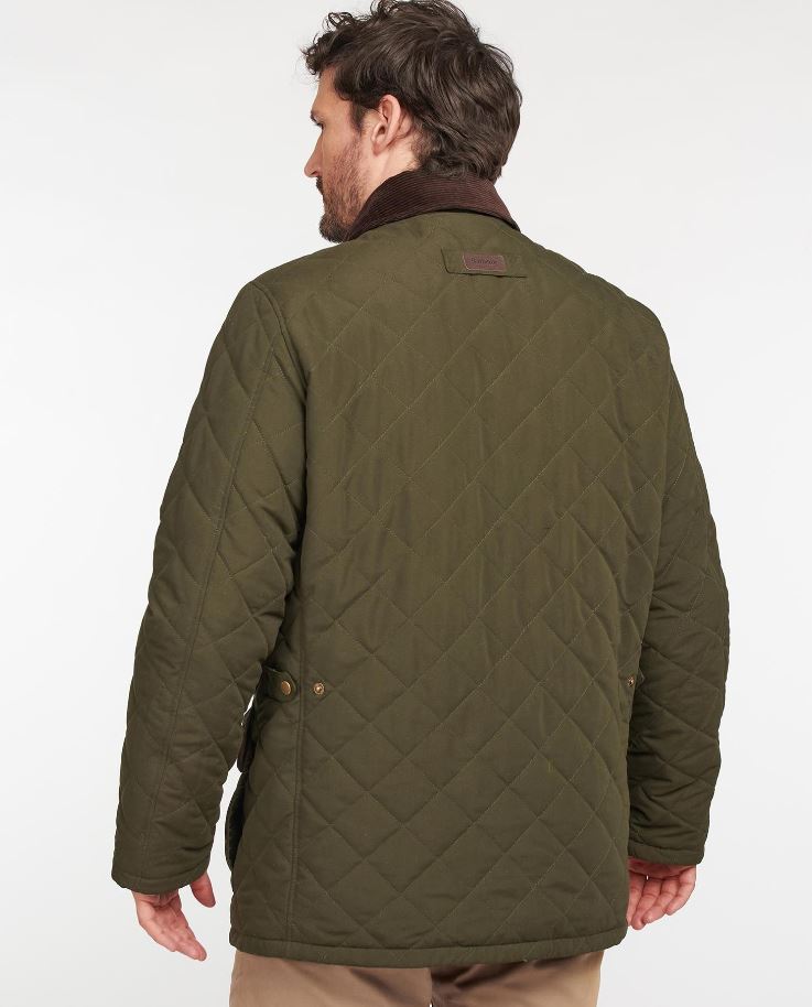 Barbour Burton Quilted Jacket Dark Olive 3