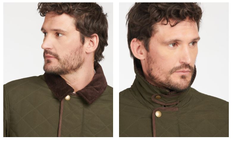 Barbour Burton Quilted Jacket Dark Olive 4