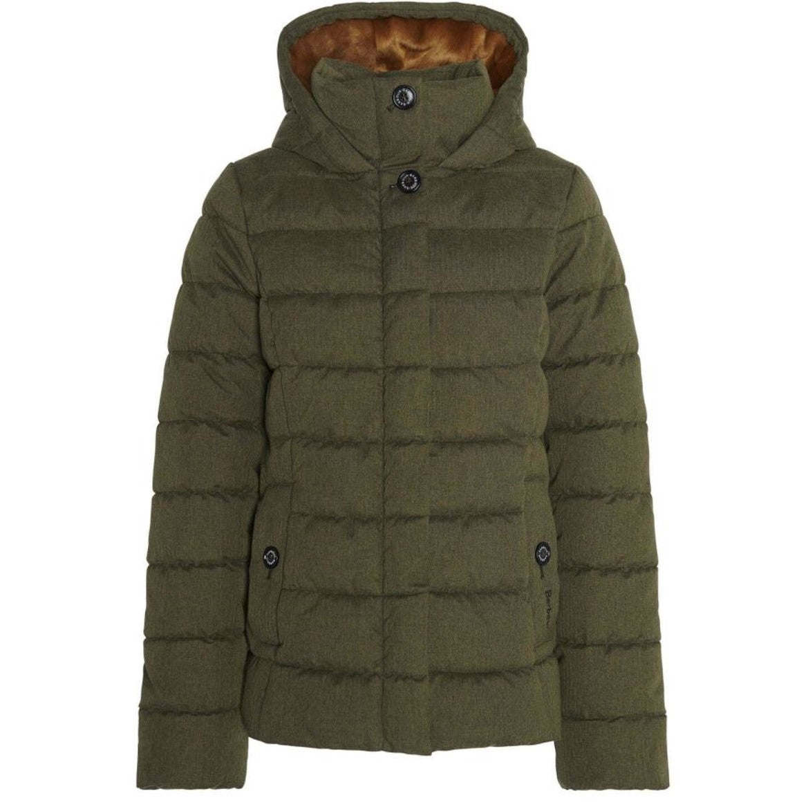 Barbour Camellia Ladies Puffa Jacket Olive 1