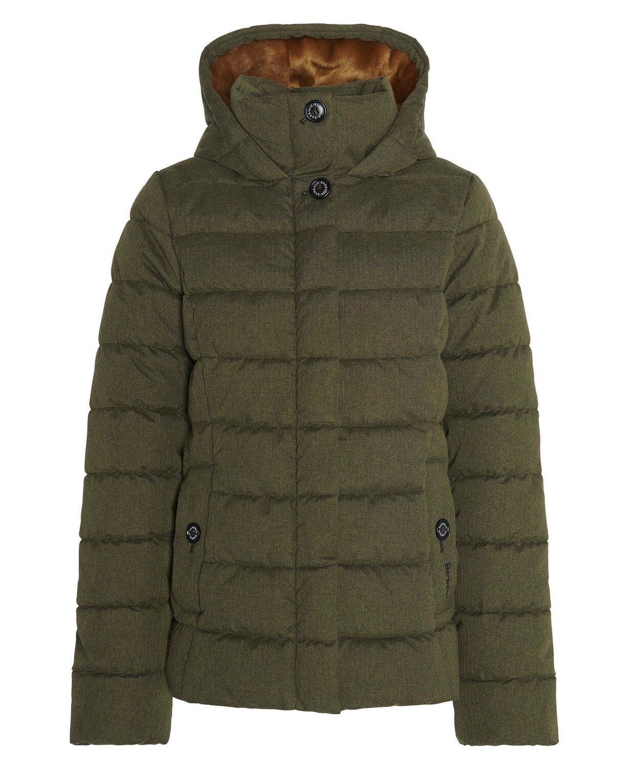 Barbour Camellia Ladies Puffa Jacket Olive 2