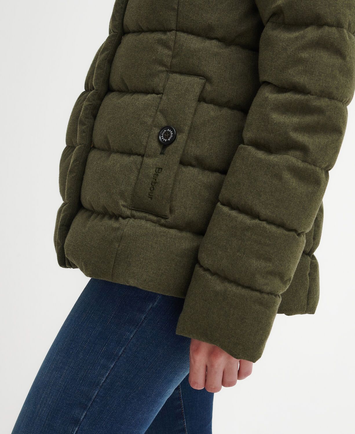 Barbour Camellia Ladies Puffa Jacket Olive 5