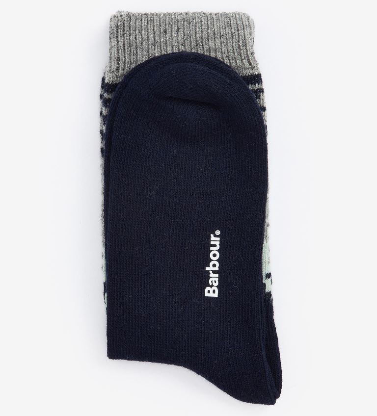 Barbour Camille Ladies Fair Isle Socks Loden 2