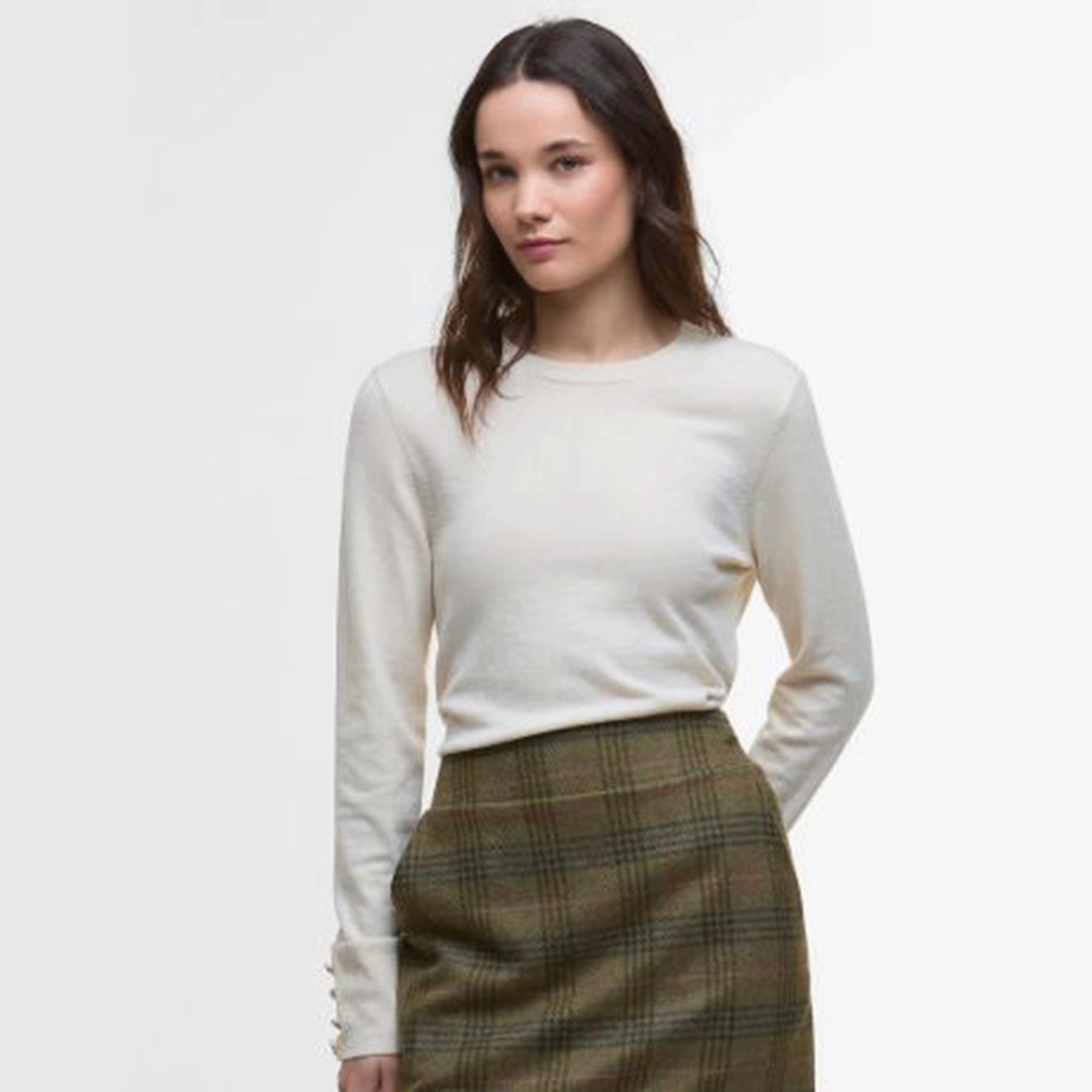 Barbour Carlby Crew Neck Jumper Birch