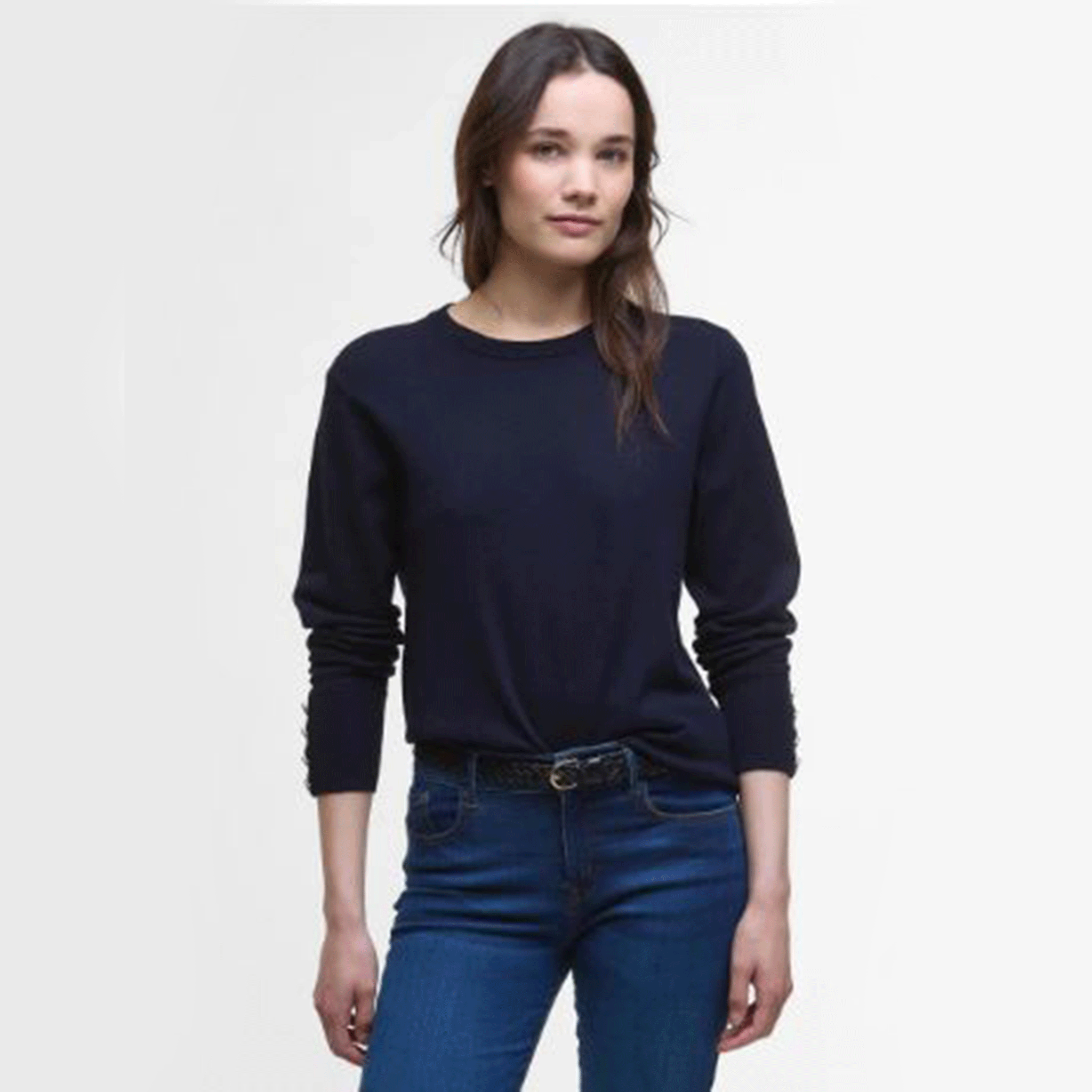 Barbour Carlby Crew Neck Jumper Navy
