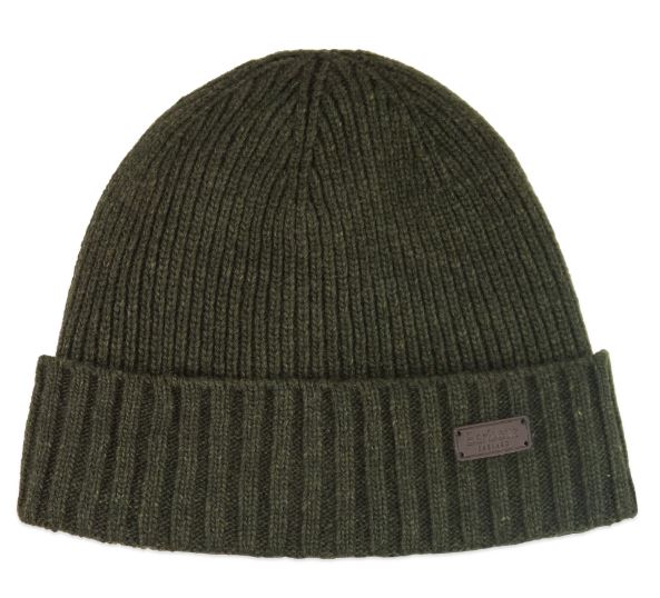 Barbour Carlton Beanie Hat Dark Green