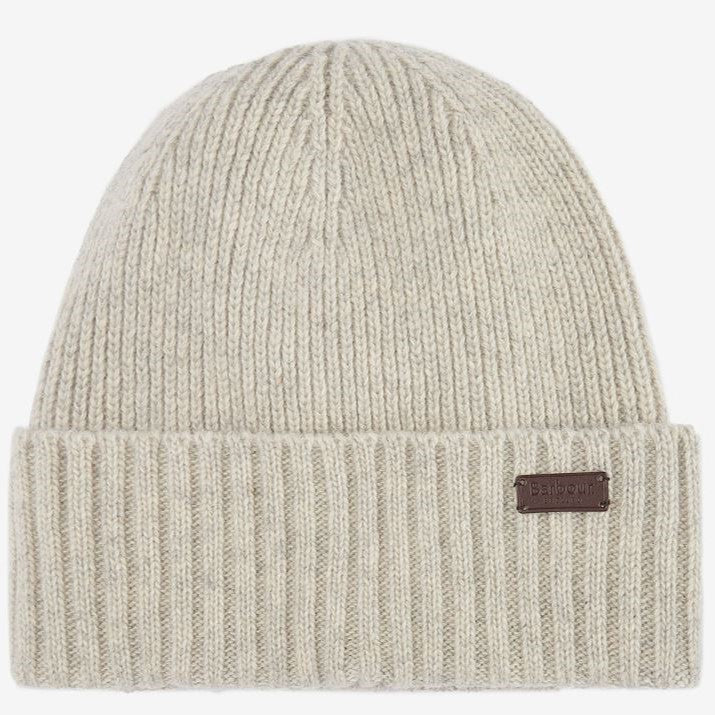 Barbour Carlton Beanie Hat Light Grey 1