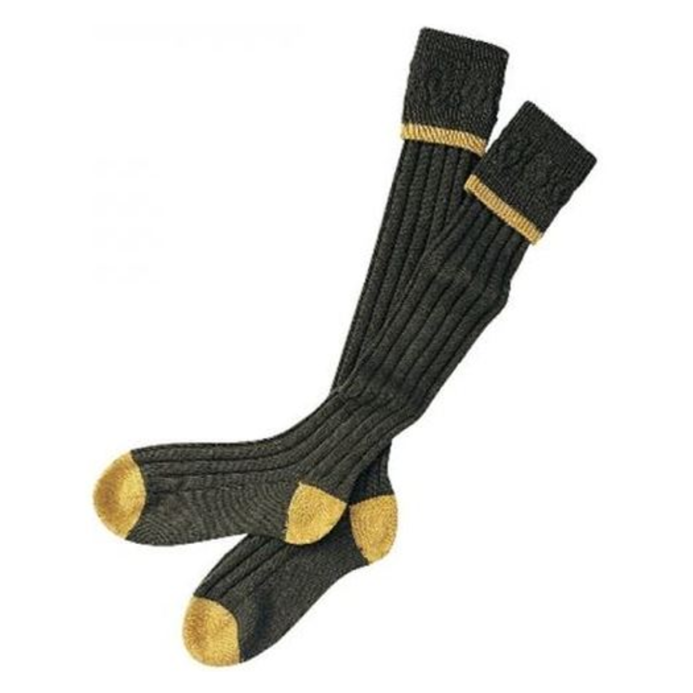Barbour Contrast Gun Stockings Olive-Gold