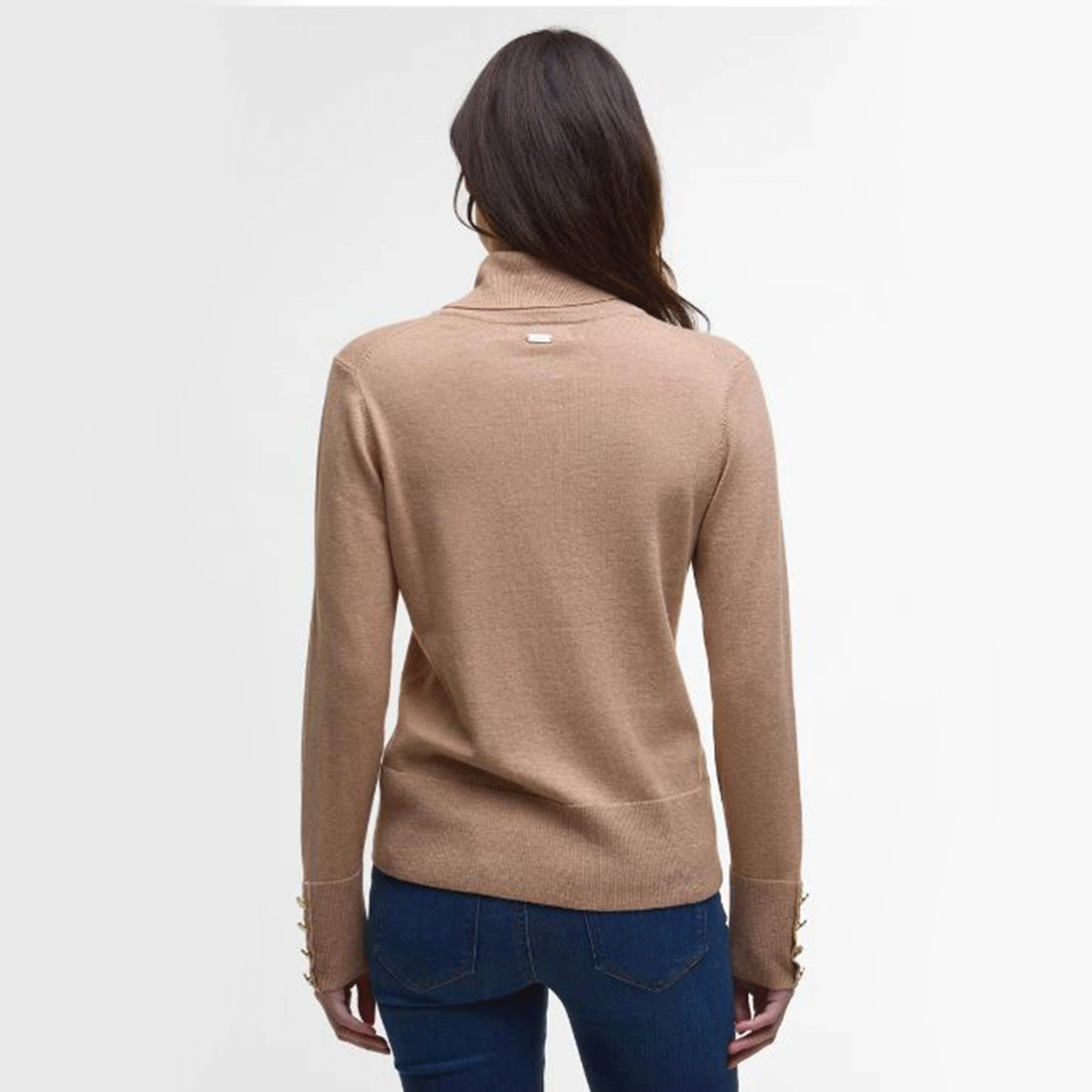 Barbour Corbridge Rollneck Jumper Pale Camel